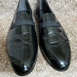 Bally Men's Black Patent Leather Dress Loafers